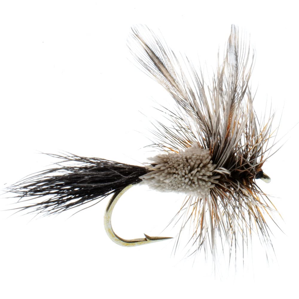 The Fly Fishing Place Adams dry fly on water, ready to entice surface takes.