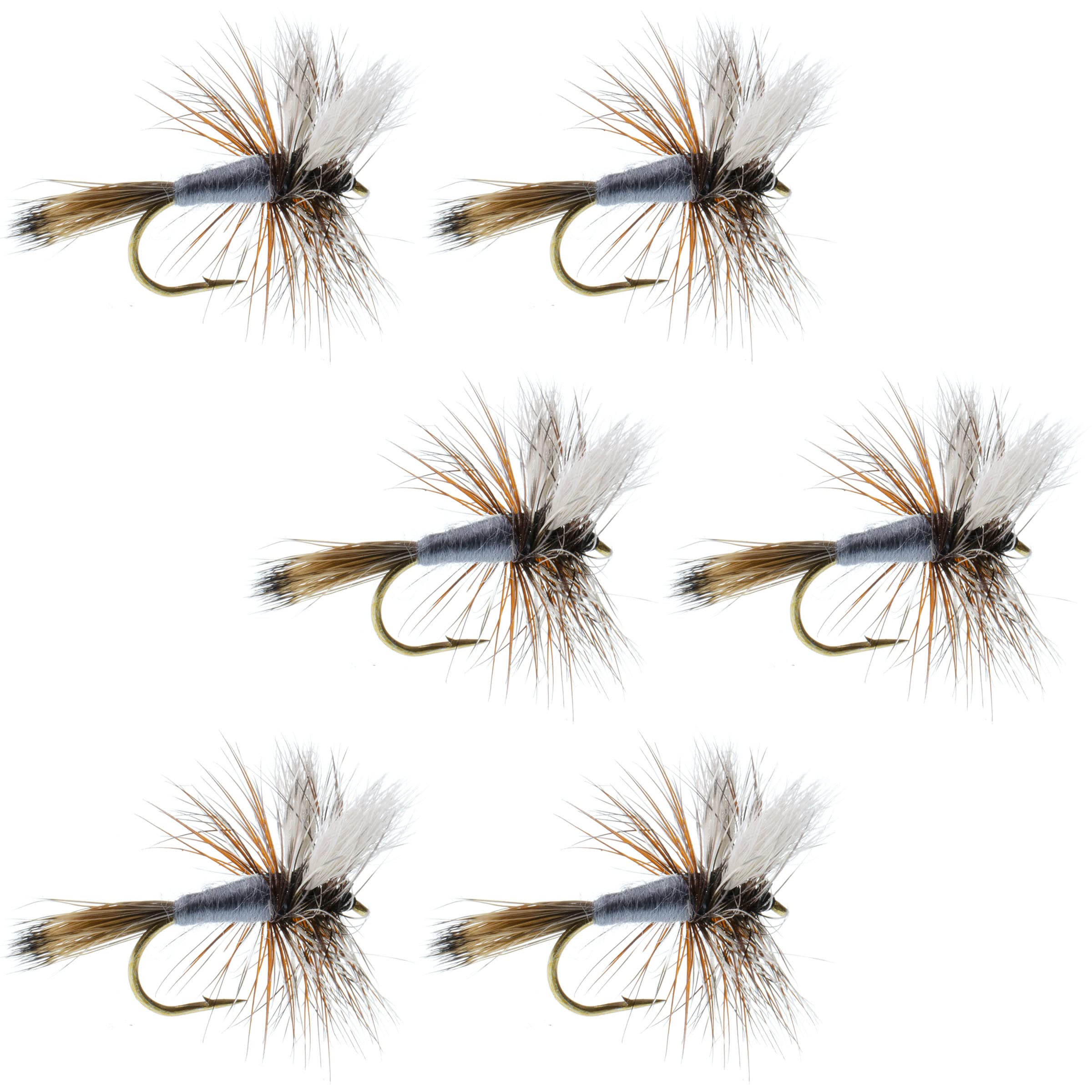 The Fly Fishing Place Adams Wulff dry fly set for trout with strong surface mayfly imitation