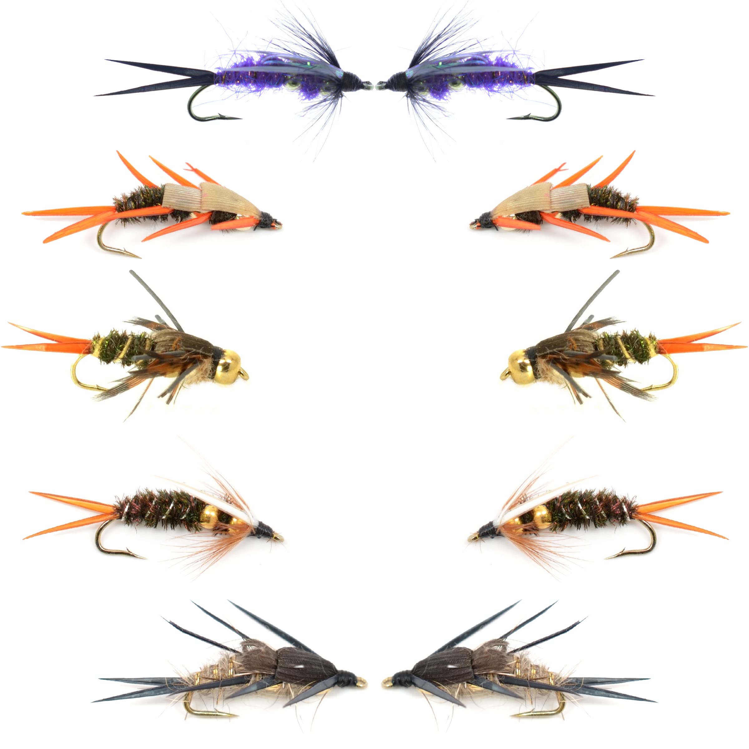 The Fly Fishing Place Basics bead head nymph assortment ready for trout and panfish.