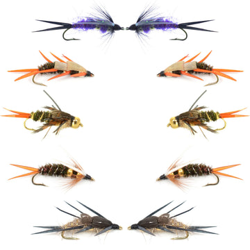 The Fly Fishing Place Basics bead head nymph assortment ready for trout and panfish.