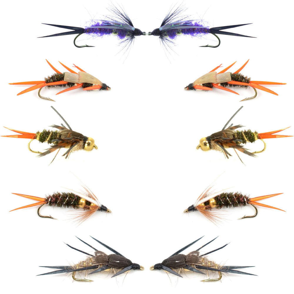 The Fly Fishing Place Basics bead head nymph assortment ready for trout and panfish.