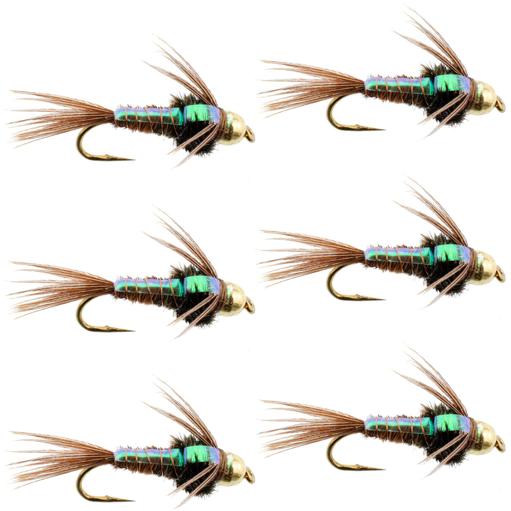 The Fly Fishing Place bead head flash back nymph ready for deep-water trout fishing