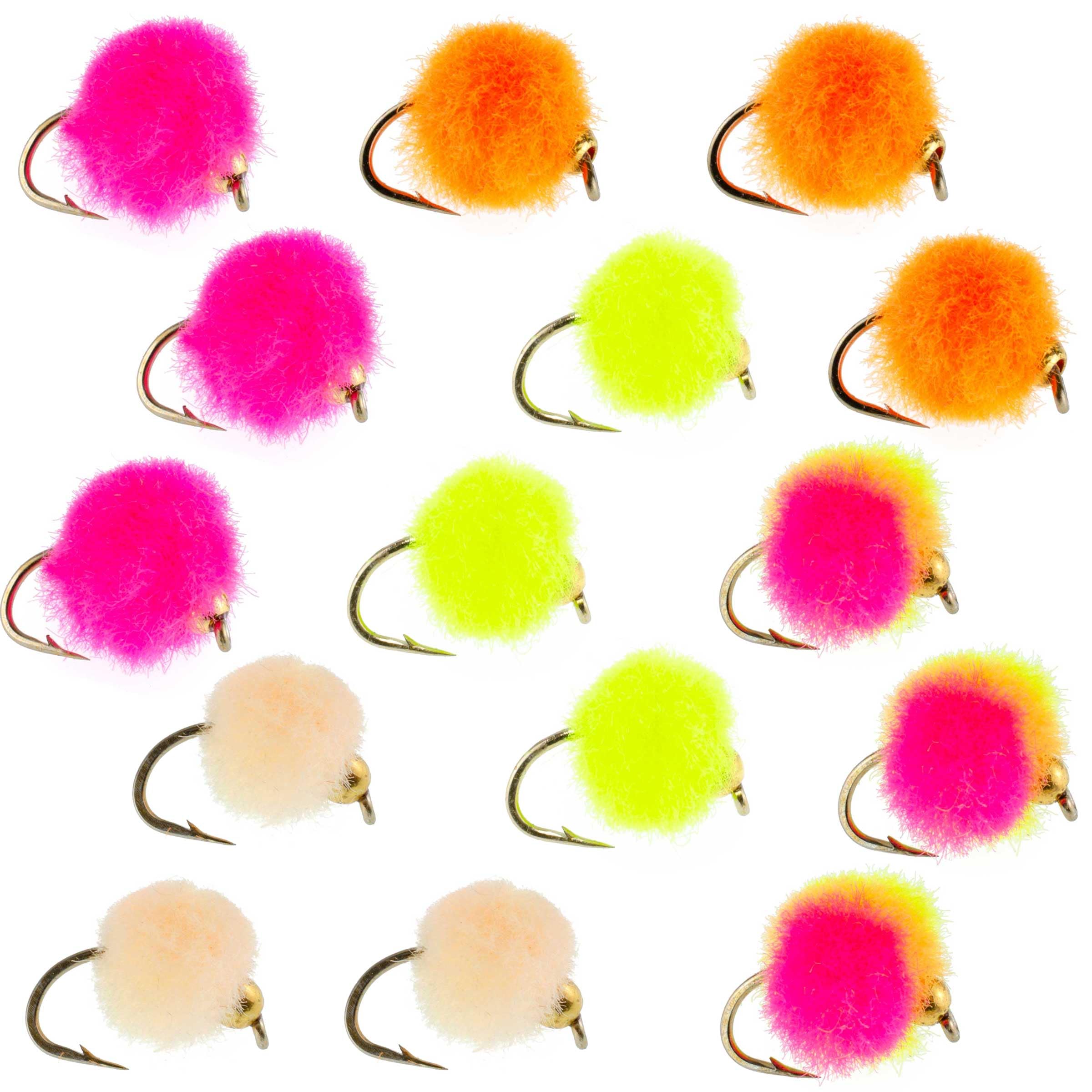 The Fly Fishing Place bead head Glo Bug Chartreuse egg fly for trout in tailwaters.