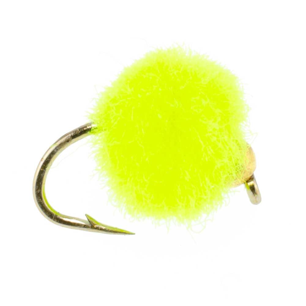 The Fly Fishing Place bead head Glo Bug Pink egg fly attracts steelhead and panfish.