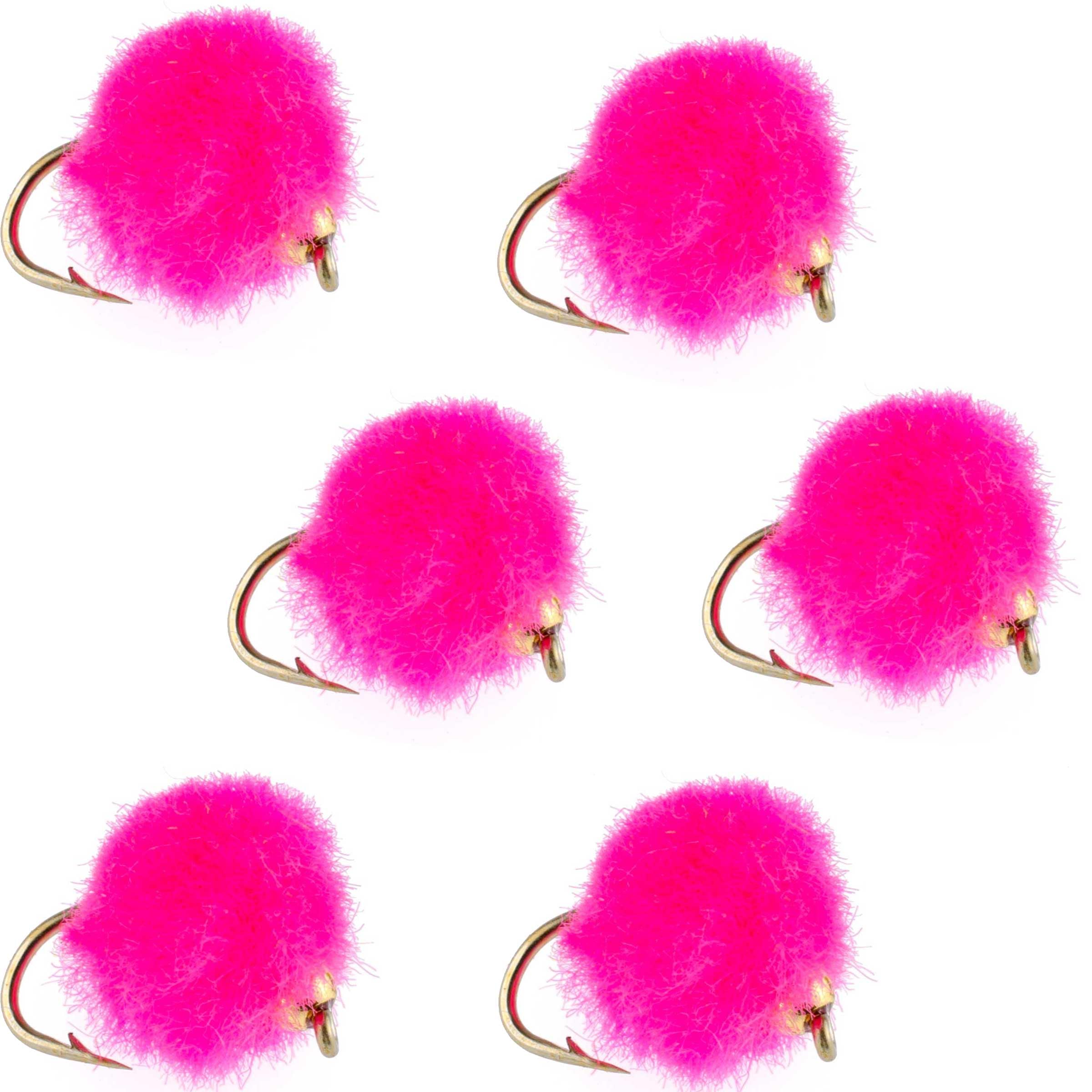 The Fly Fishing Place Bead Head Hot Pink Glo Bug Egg for trout, steelhead, and salmon fishing.