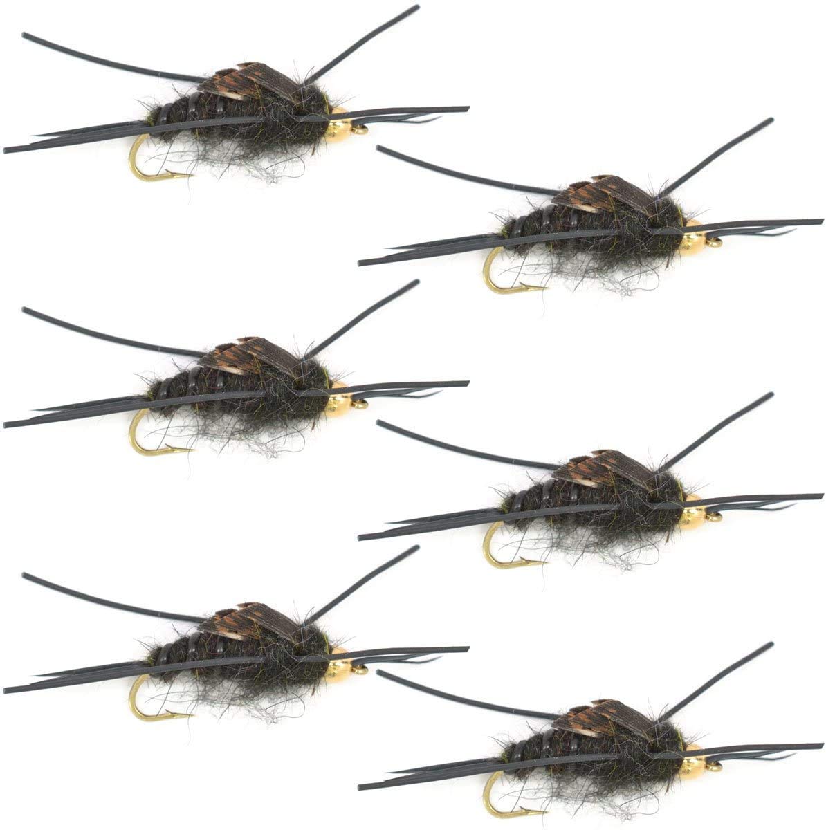 The Fly Fishing Place Kaufmann's Black Stone Fly with rubber legs for lifelike water action