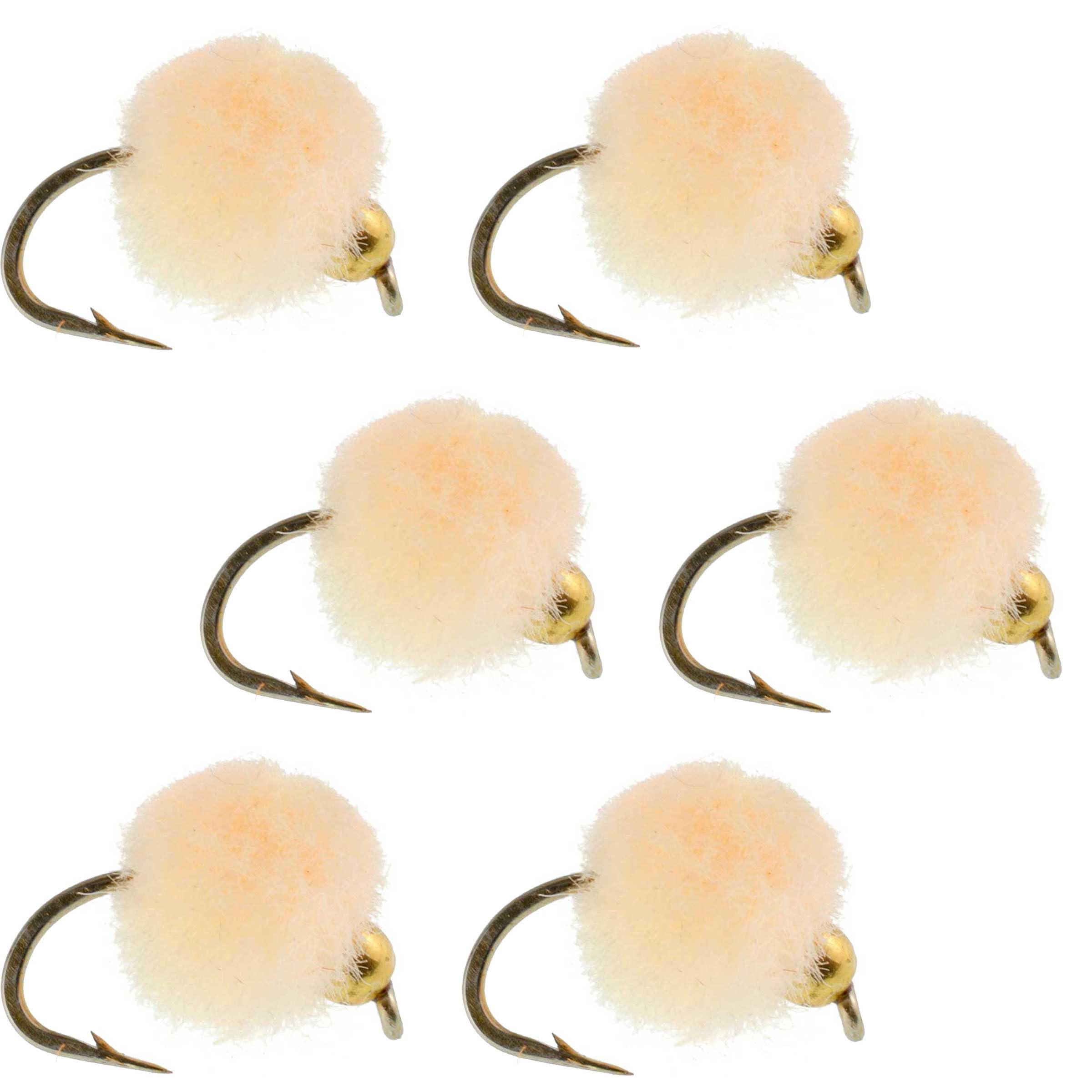 The Fly Fishing Place bead head Oregon cheese glow bug egg fly in water, great for trout nymphing.
