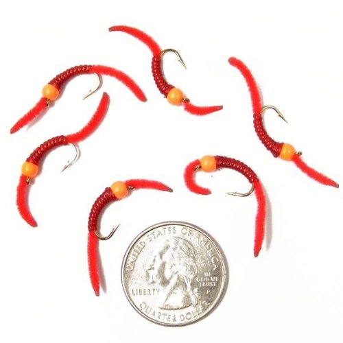 The Fly Fishing Place beaded depth nymph trout worm size 10
