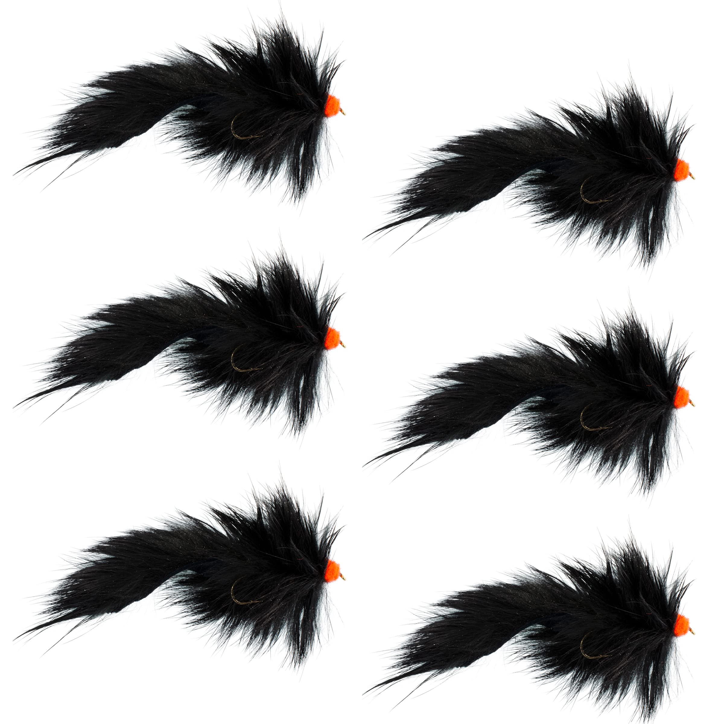 The Fly Fishing Place Black Egg Sucking Leech Bunny Fly, ideal for bass and big trout.