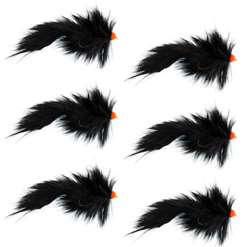 The Fly Fishing Place Black Egg Sucking Leech Bunny Fly, ideal for bass and big trout.