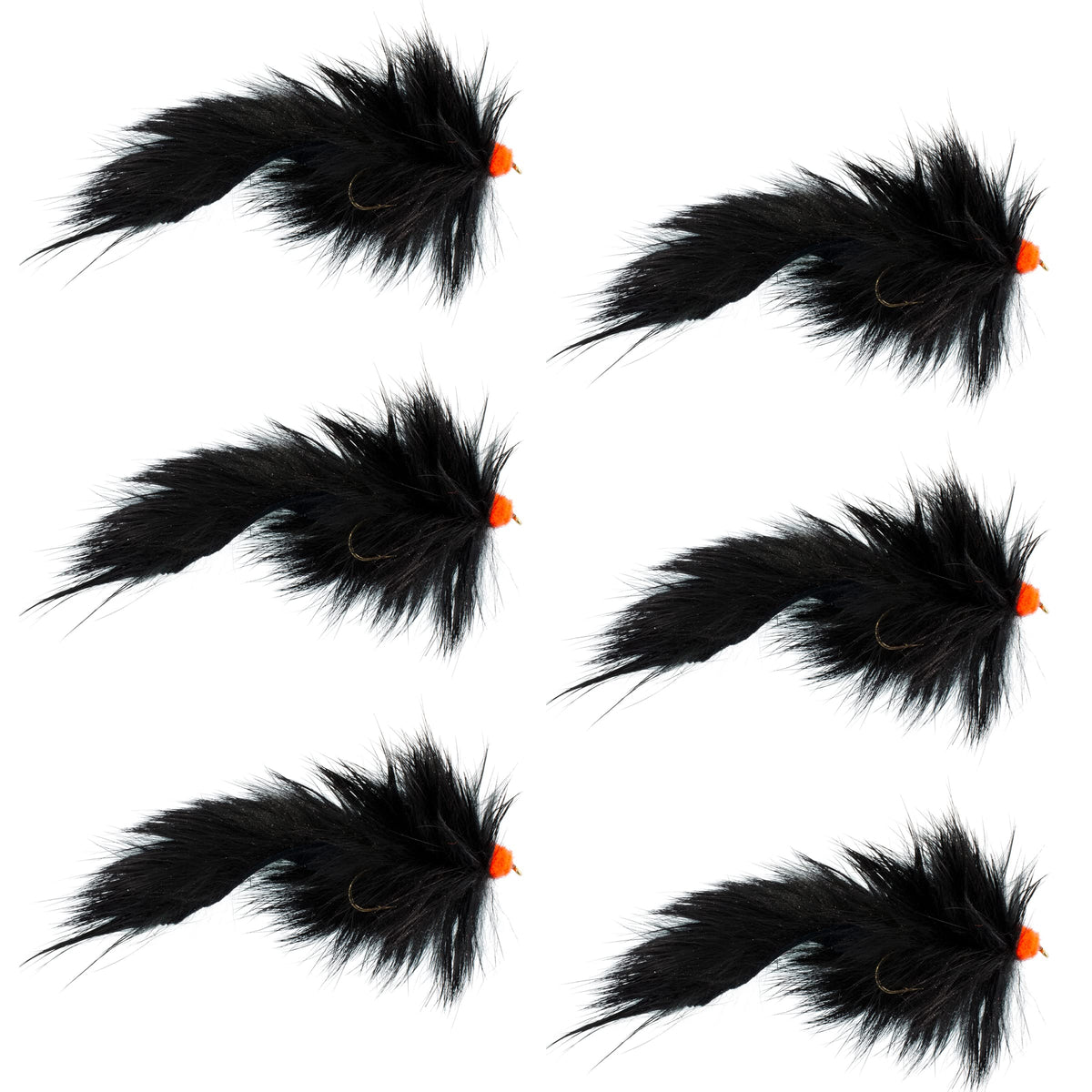 The Fly Fishing Place Black Egg Sucking Leech Bunny Fly, ideal for bass and big trout.