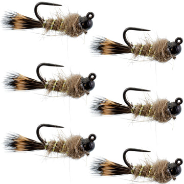 The Fly Fishing Place black tungsten bead hare-ear nymph ready for deep water rig