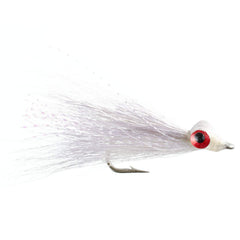 The Fly Fishing Place Clouser Deep Minnow White lure for bass and trout.
