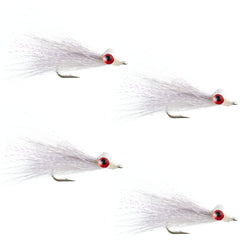 The Fly Fishing Place Clouser Deep Minnow close-up on premium 1/0 hook for saltwater and bass