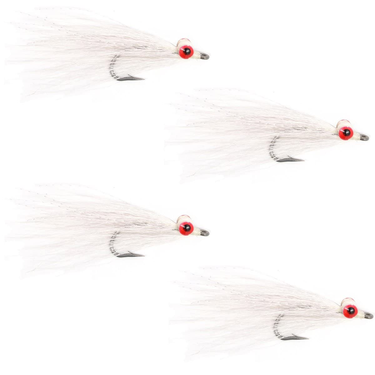 The Fly Fishing Place Clouser Deep Minnow in water shows all-white pattern and flash