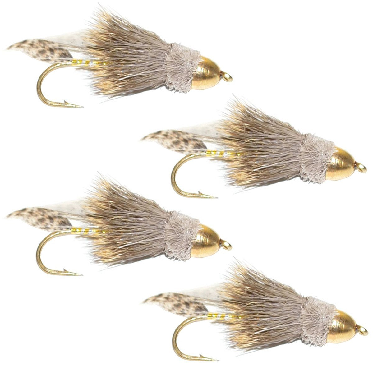 The Fly Fishing Place cone head muddler minnow front view, deep-water trout option