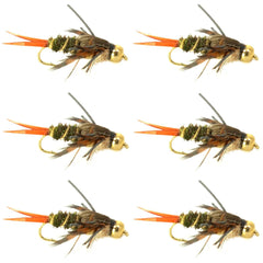 The Fly Fishing Place Double Bead Twenty Incher Nymph pack on water, ready for trout fishing.