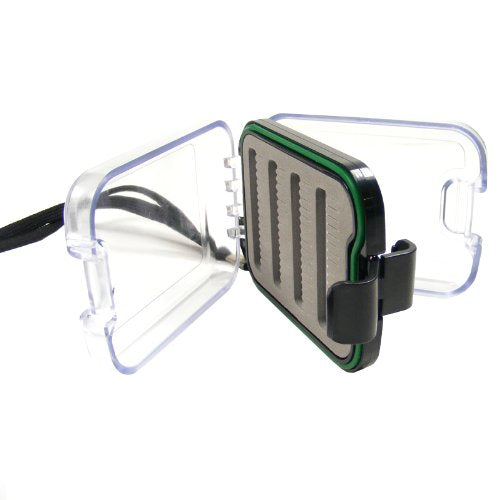 The Fly Fishing Place double-sided shirt pocket fly box with waterproof clear lids for easy viewing.