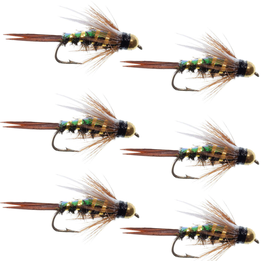 The Fly Fishing Place Flashback Prince Nymph improves strike chances with bead head and peacock herl.