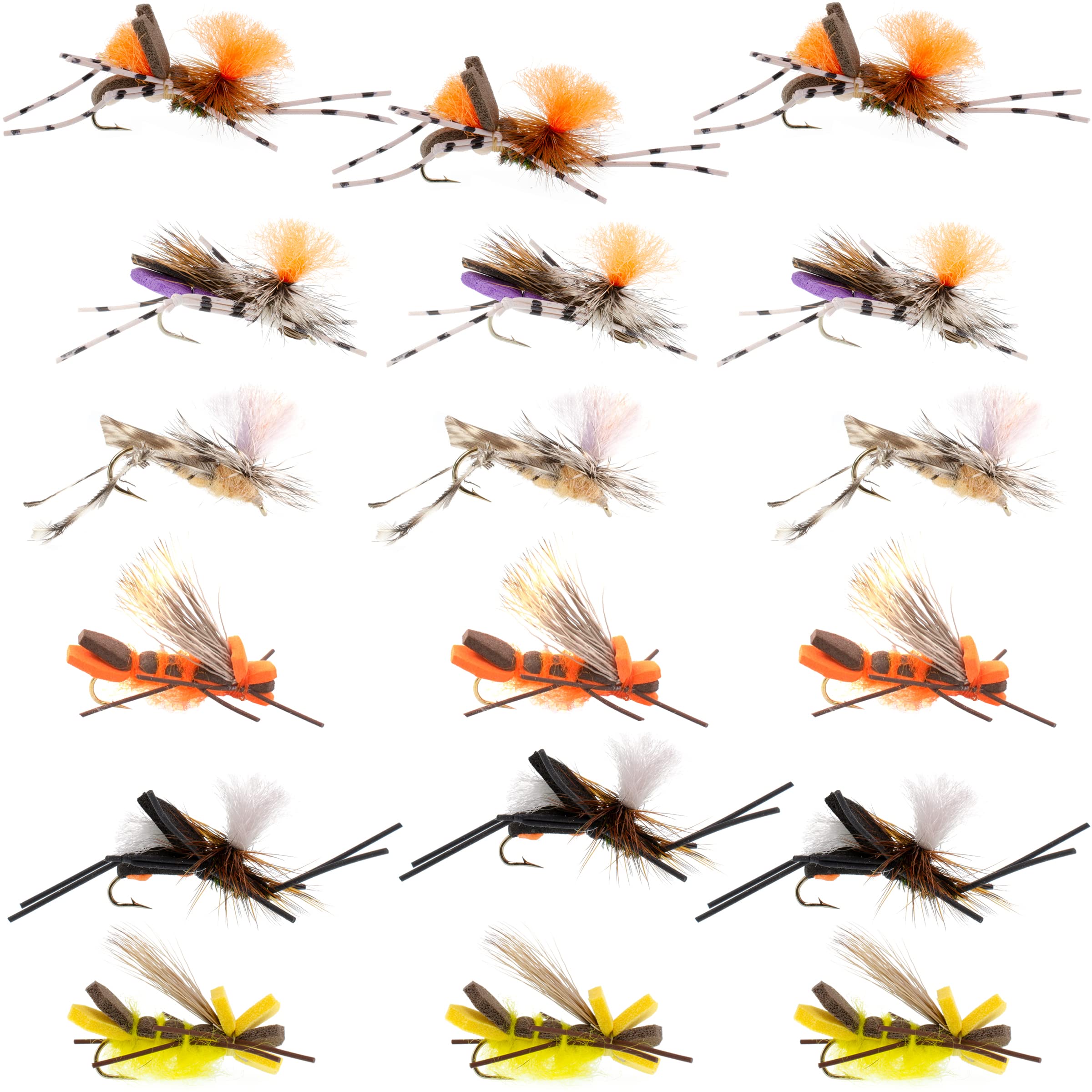 The Fly Fishing Place foam hopper dry fly pattern for easy water visibility.