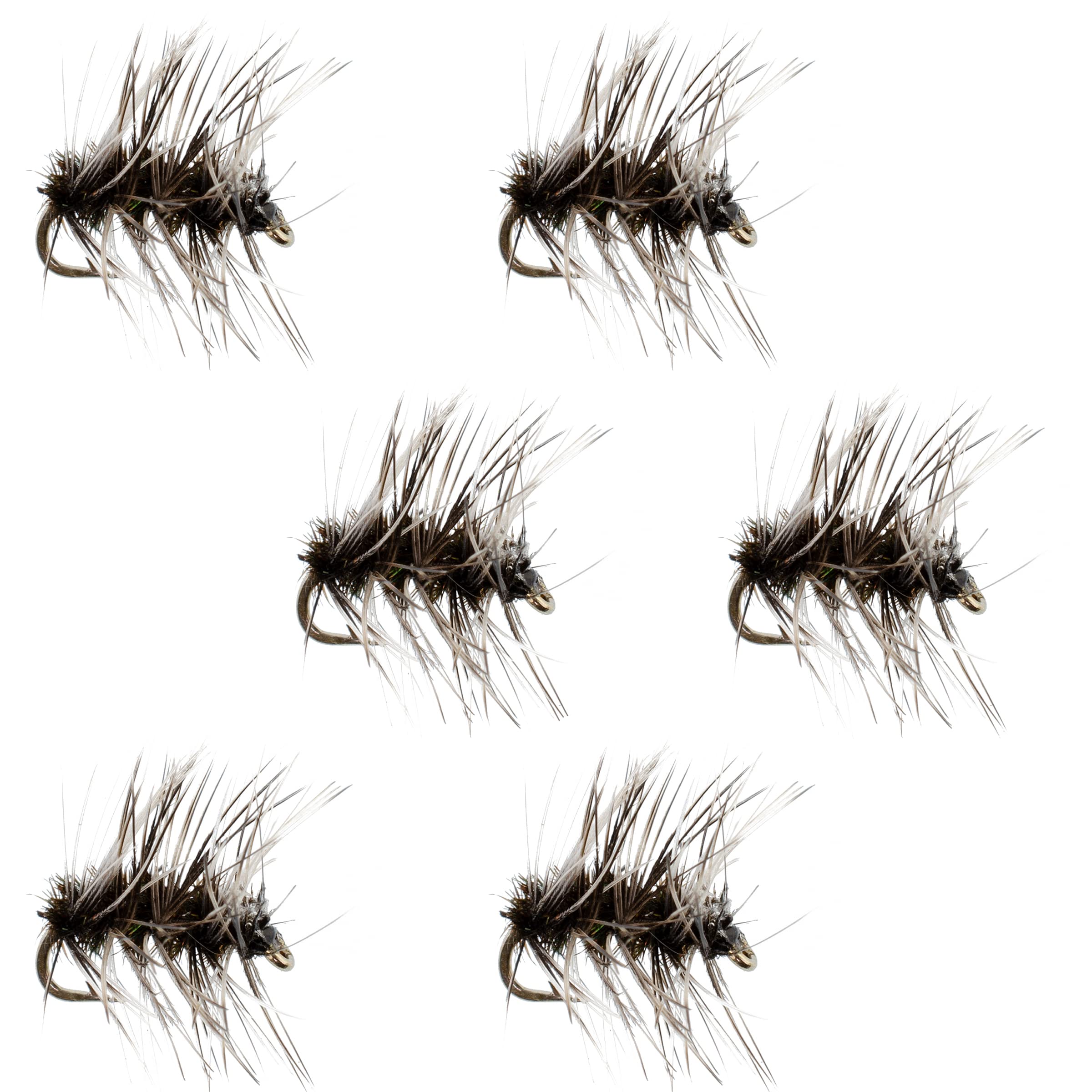 The Fly Fishing Place Griffiths Gnat dry fly set size 20 for trout fishing