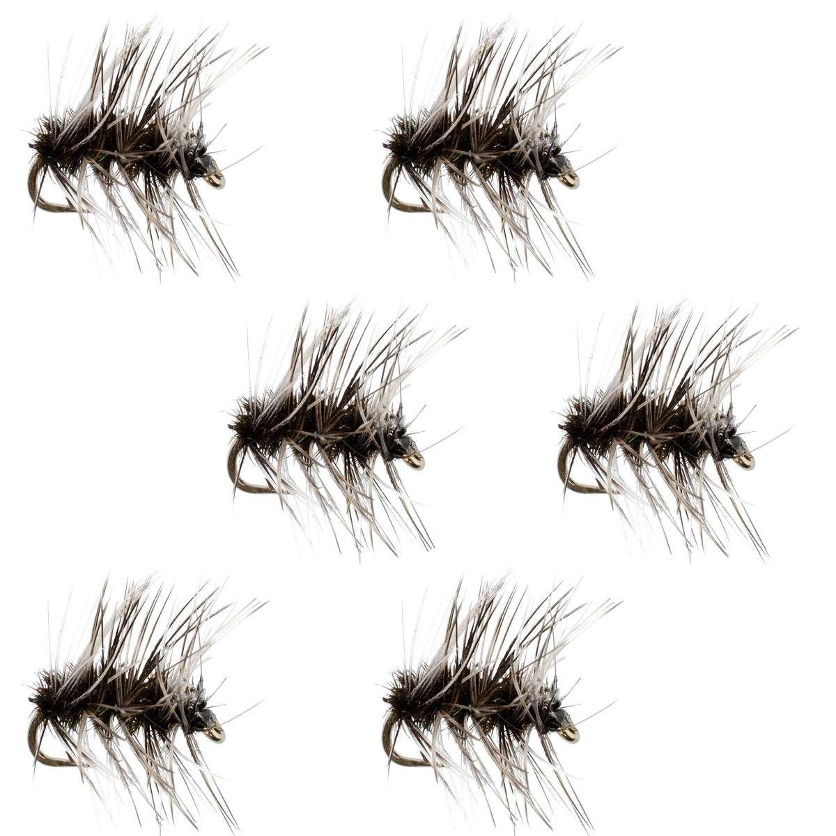 The Fly Fishing Place Griffiths Gnat dry fly set size 20 for trout fishing