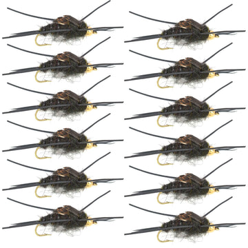 The Fly Fishing Place Kaufmann's Black Stone Fly with beads and legs for trout and bass in rivers