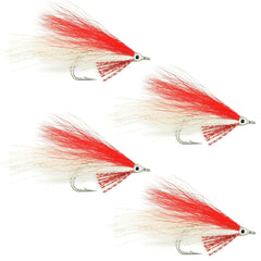 The Fly Fishing Place Lefty's Deceiver red and white saltwater and freshwater flies.