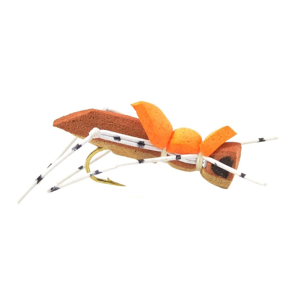 Morrish Hopper tan-brown pattern mirrors terrestrial hoppers to attract sunlit trout.