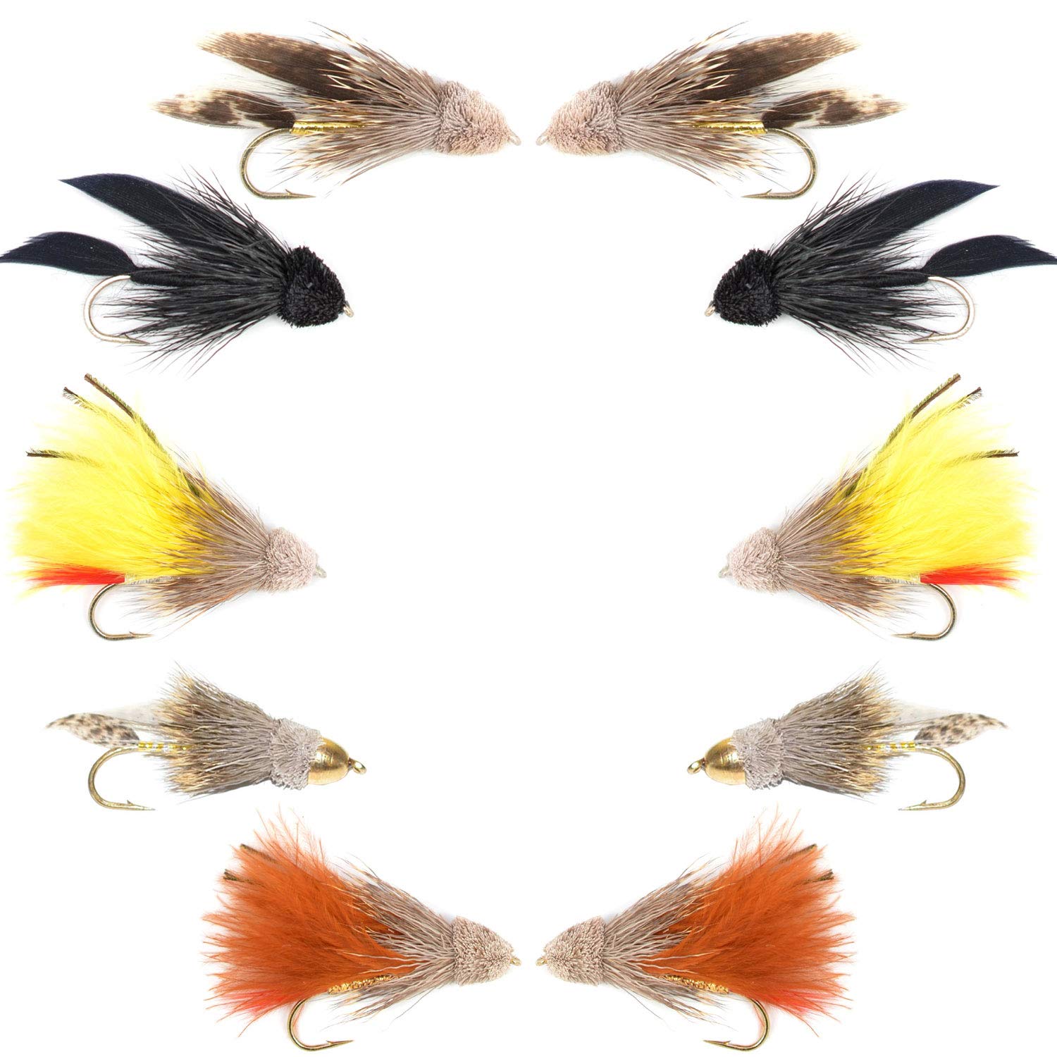 The Fly Fishing Place Muddler Minnow Black for trout fishing in rivers.