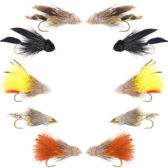 The Fly Fishing Place Muddler Minnow Black for trout fishing in rivers.