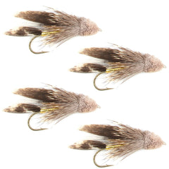 The Fly Fishing Place Muddler Minnow trout streamer in clear water for trout