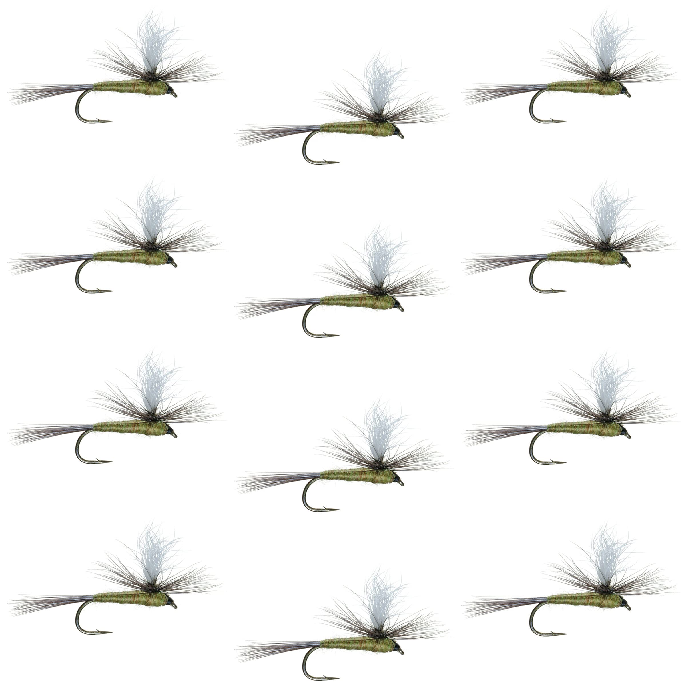 The Fly Fishing Place parachute BWO dry fly closeup demonstrating durable hook and buoyant body for calm-water dries