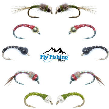 The Fly Fishing Place rainbow warrior midge pattern suitable for freshwater