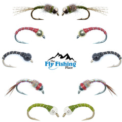 The Fly Fishing Place rainbow warrior midge pattern suitable for freshwater