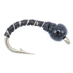 Rainbow Warrior Zebra Midge nymphs in sizes 14–18 ideal for chironomid scenarios.