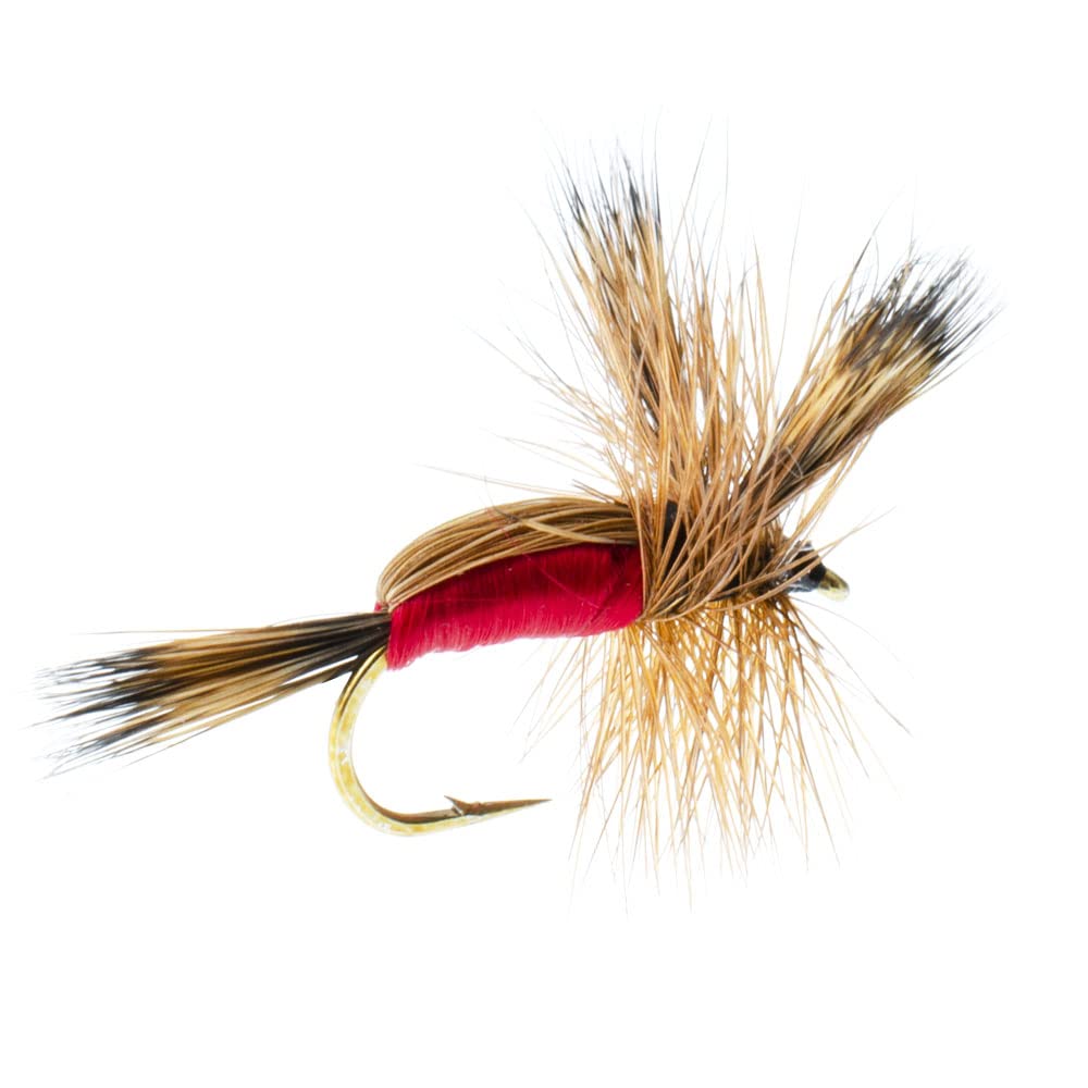 The Fly Fishing Place Red Humpy flies set of 4 ready for versatile trout fishing