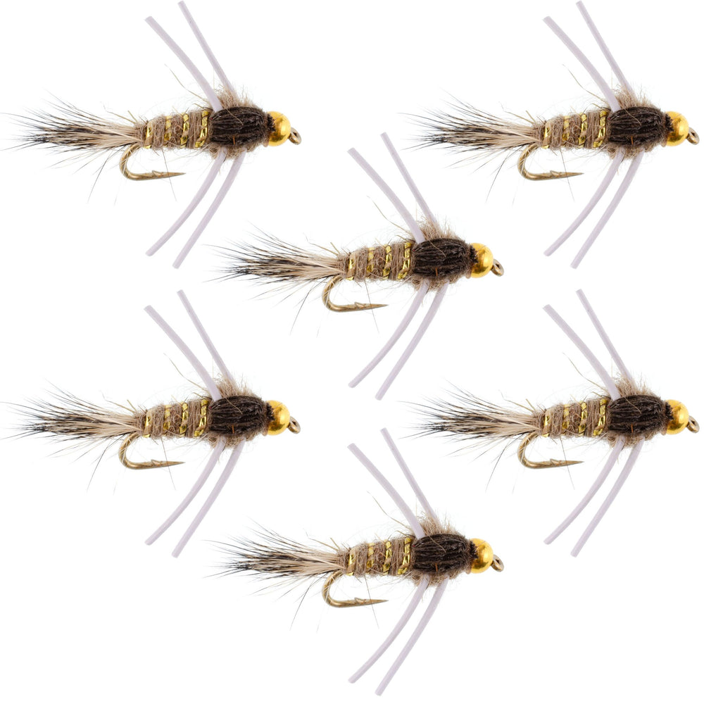 The Fly Fishing Place rubber legs gold ribbed hare's ear nymph ready for deep-water trout fishing