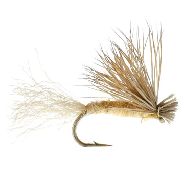 The Fly Fishing Place Tan X Caddis in tan, ideal for slick water.