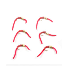 The Fly Fishing Place Trout Nymph Fly with San Juan Worm Power Bead, ideal for deep-water trout