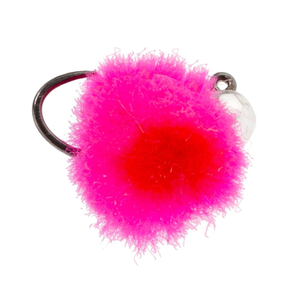 The Fly Fishing Place jig head with hot pink egg pattern enabling fast sinking