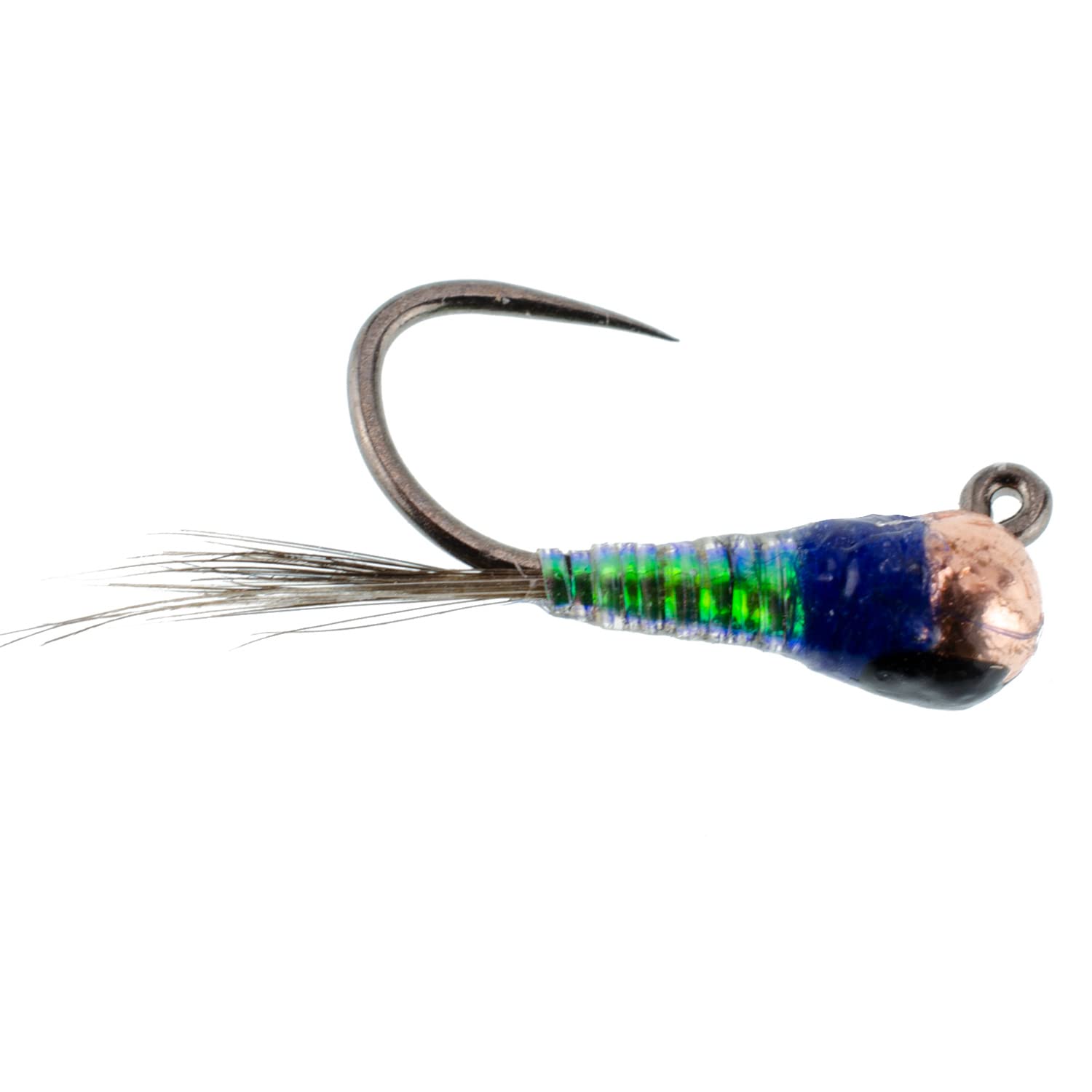 The Fly Fishing Place tungsten bead perdigon sinks quickly for deep-water nymphing.