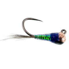 The Fly Fishing Place tungsten bead perdigon sinks quickly for deep-water nymphing.