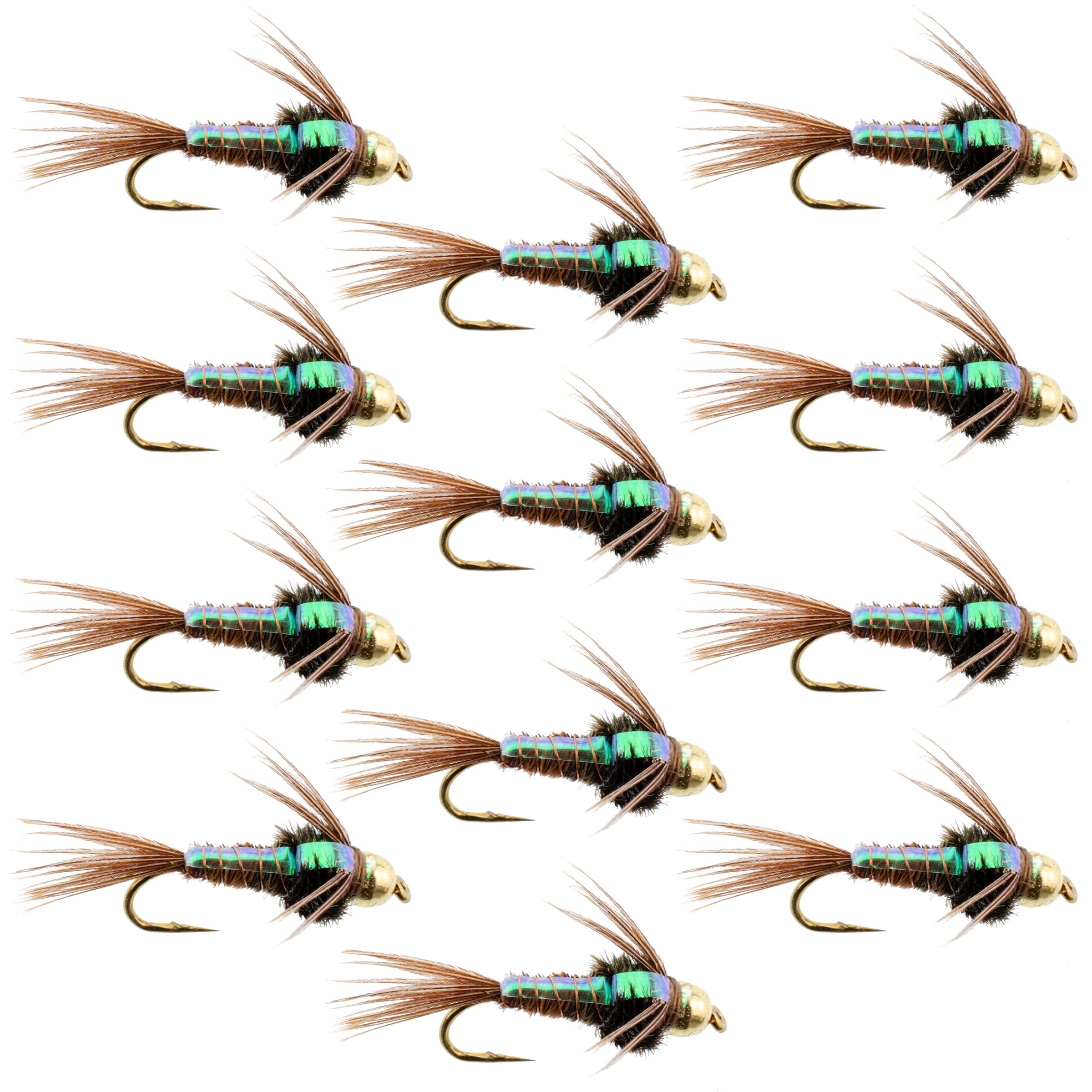 Close-up of Tungsten Bead Head Nymph Fly with Flashback Pheasant Tail