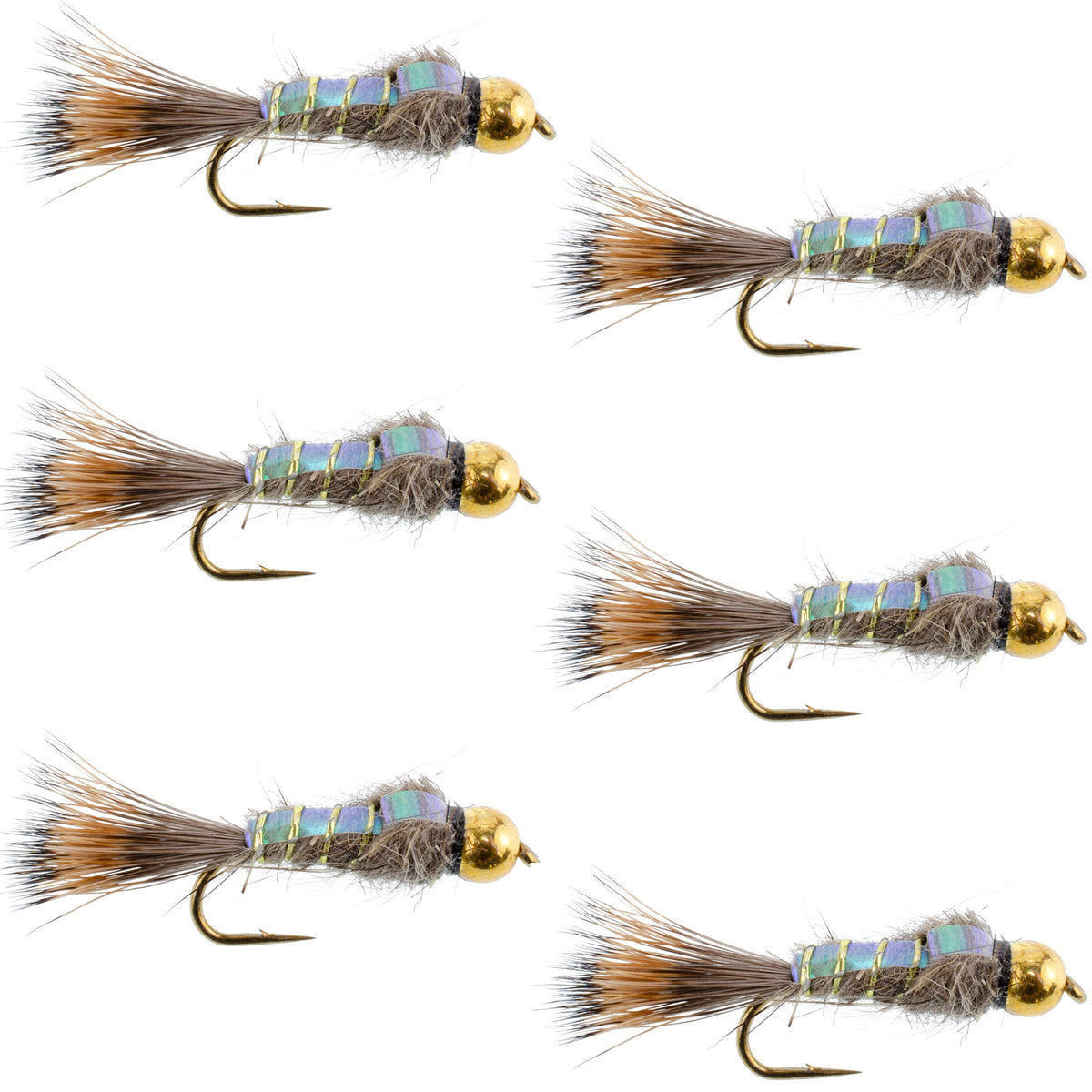 The Fly Fishing Place tungsten bead head nymph with flashback for deeper trout fishing