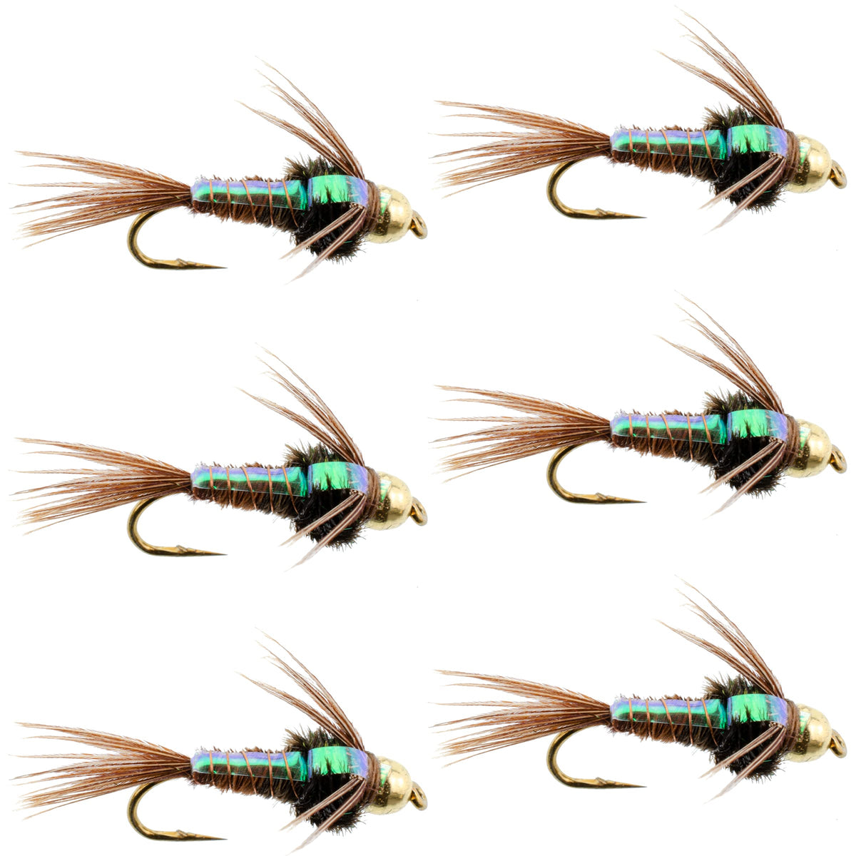 The Fly Fishing Place tungsten bead head nymph with flashback for deep-water trout