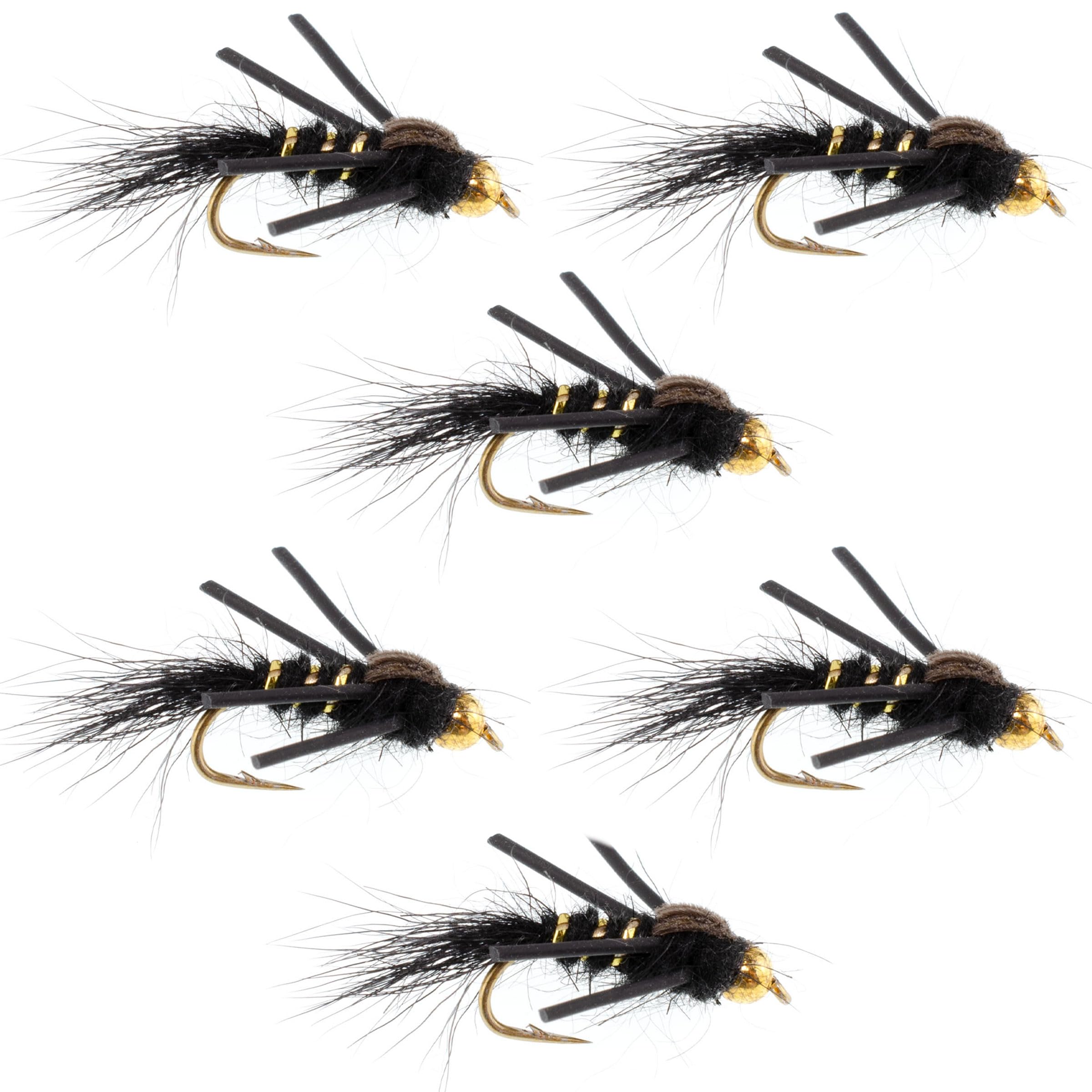 The Fly Fishing Place tungsten bead head nymph with rubber legs for deep-water trout action.