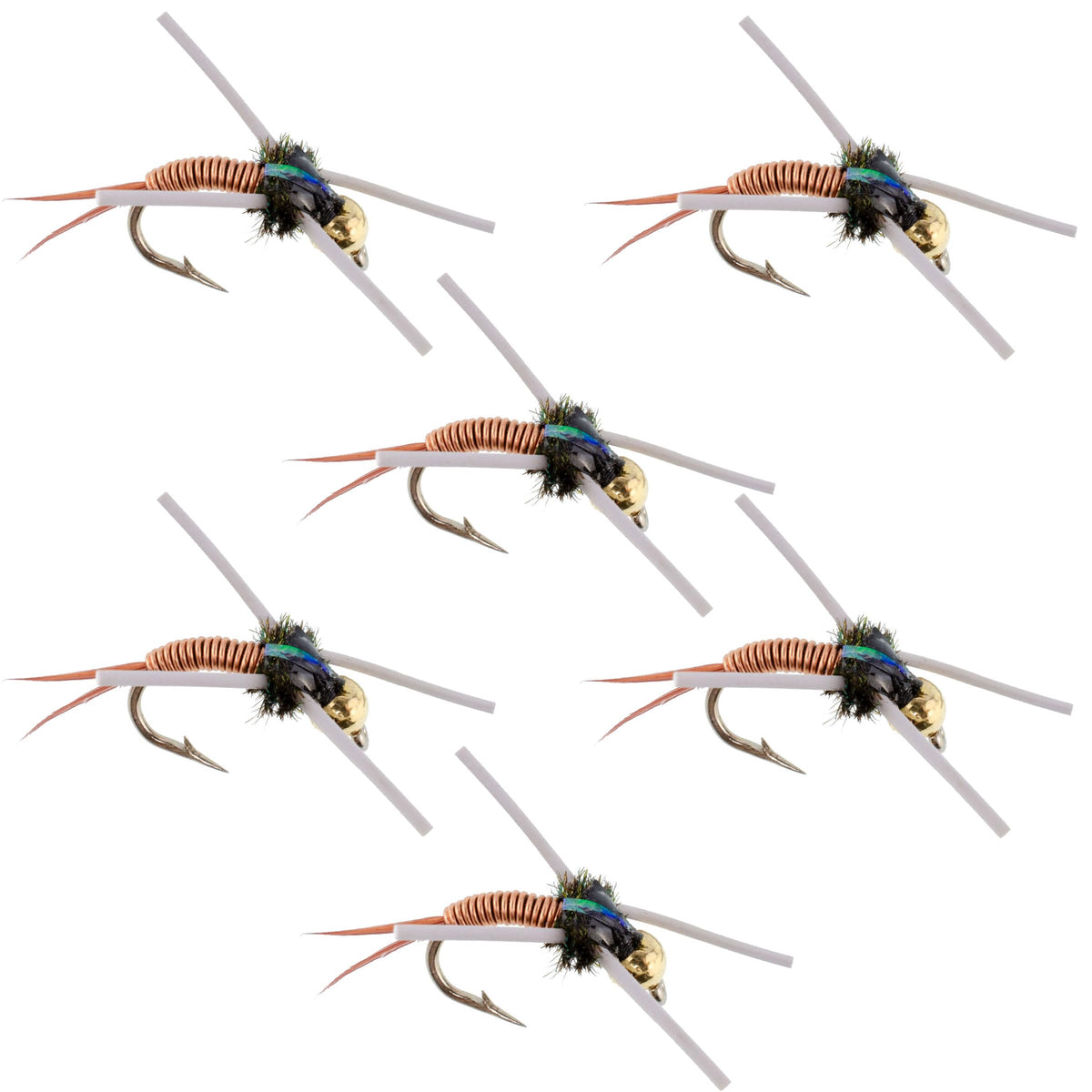 The Fly Fishing Place tungsten bead head nymph with rubber legs for deep-water presentation.