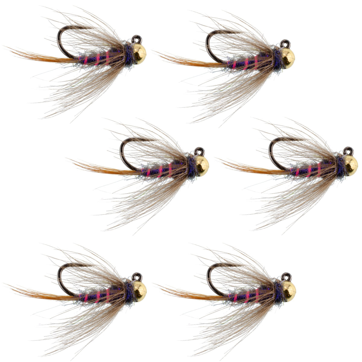 The Fly Fishing Place tungsten bead hot rib cdc dura cell tactical jig in fast-water nymphing setup.