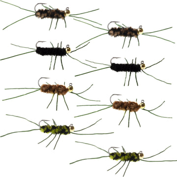 The Fly Fishing Place tungsten bead jigged Pats Rubber Legs Nymph for precise nymphing and solid sink rate.